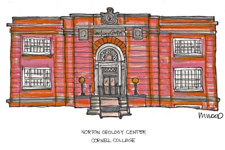 Norton Geology Center drawing by Melissa Wood '82