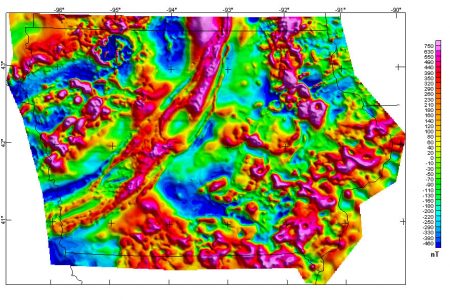 Iowa magnetic map