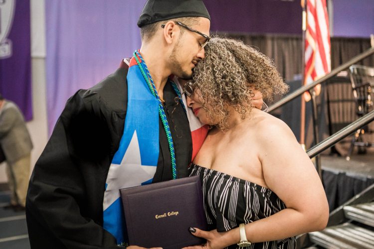 Randy Santiago '18 and his mother