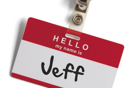 Jeff nametag