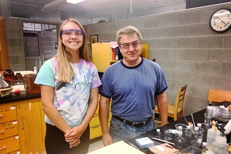 Mackenzee Albert and Professor Charley Liberko