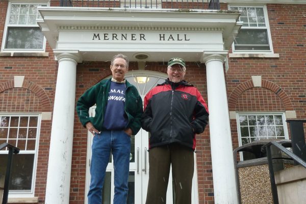 Preston Sitterly ’69 and Steve LaFollette ’69 at Merner Hall