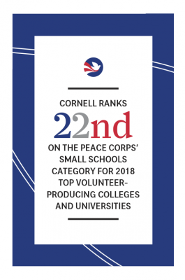 Peace Corps: Cornell ranks 22nd