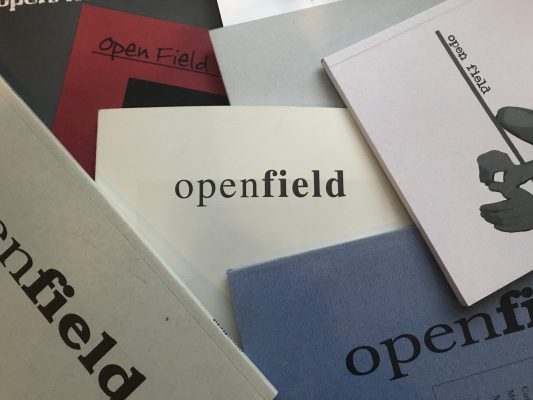 Covers of past publications of Open Field