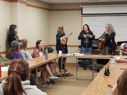 The Malvinas surprised Elizabeth Carroll’s French 102 class with a performance