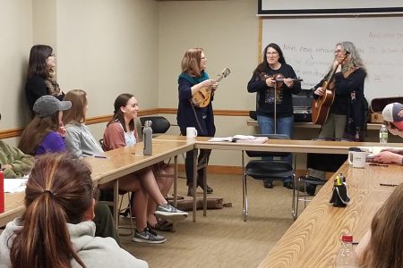 The Malvinas surprised Elizabeth Carroll’s French 102 class with a performance