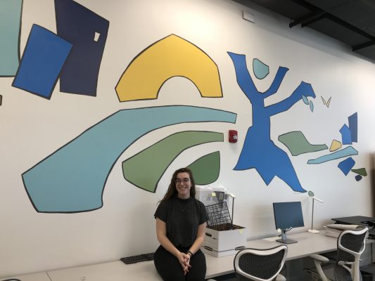 Lizzie Mombello in the Obama Foundation office