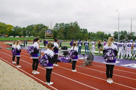 photo from sideline of Homecoming football game 2018