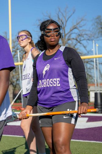 Ici Collier plays lacrosse