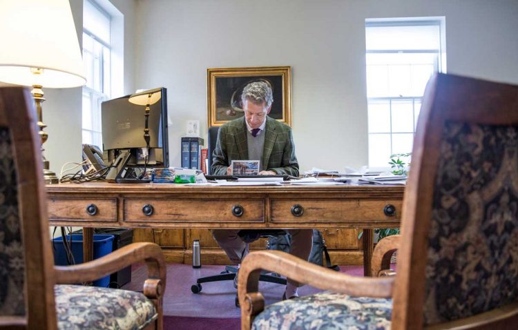 Jonathan Brand at his desk