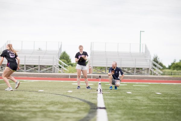 Frazier, Carvo, and Hallam researched tests for future projects this summer.