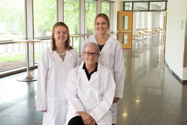  Zoe Randall (left), Barbara Christie-Pope (center), and Sydney Meeker (right) (Photo Courtesy: University of Iowa)