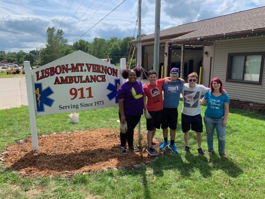 Students volunteering at Lisbon-Mt. Vernon Ambulance Service