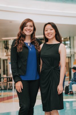 Senior Alicia Phillips (left) and junior Penny (Yin) Peng (right)