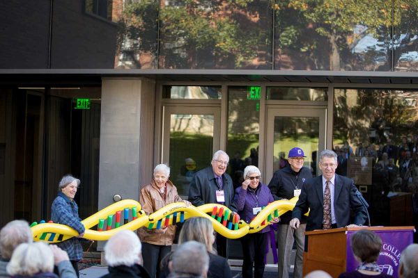 With the cutting of a "DNA ribbon," Cornell dedicated Russell Science Center and celebrated the completion of its $35 million Science Facilities Project. 