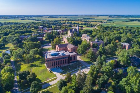 Aerial view of Cornell College