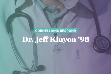 graphic with Dr. Jeff Kinyon '98's name on it