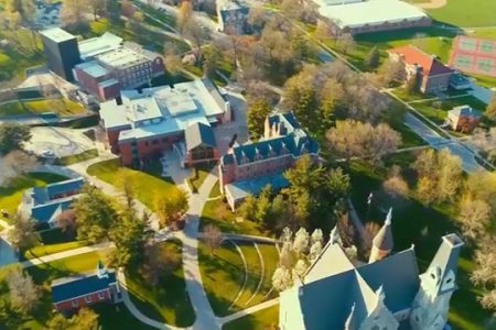 aerial view of campus