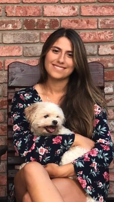 Raquel Ruiz with her dog