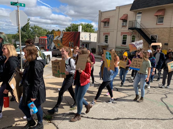 Cornell students held a climate strike, marching and chanting through campus and downtown Mount Vernon.