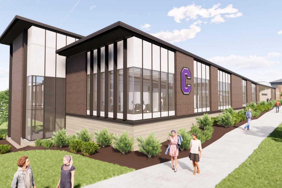 Rendering of the outside of the Sport Center