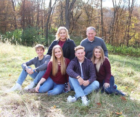 Gilliland with his wife Holly and his four children, Madison (21), Max (18), and twins Ben and Emma (16).