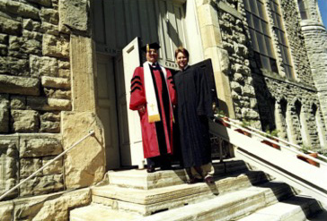 Gilliland with Professor of History Emeritus Rev. Richard Thomas. 