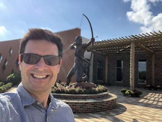 Hoklotubbe outside of the newly built Choctaw Cultural Center in Durant, Oklahoma. 