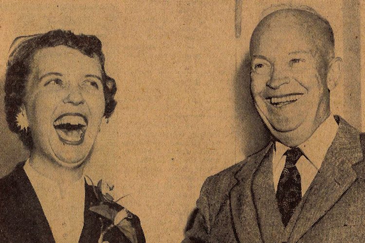 President Dwight Eisenhower honored Lois Jean Listebarger Humphrey ’51 when she received the Teacher of the Year award.