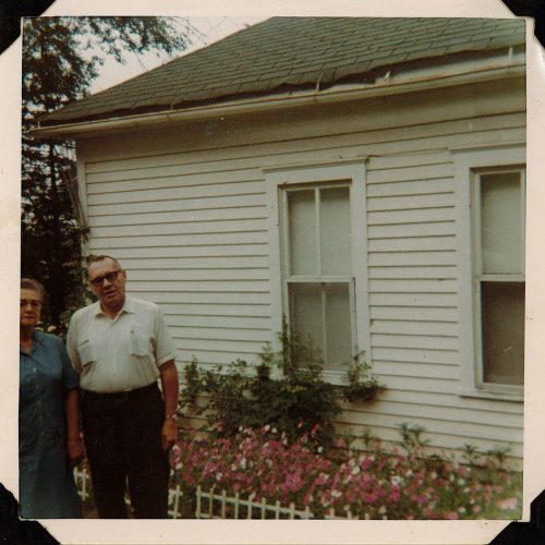 Verla and Carl Whittemore at the campus cottage where they lived, later the home of the Black Activities Center. Verla sat with Martin Luther King Jr. at breakfast in Brackett House during his campus visit.