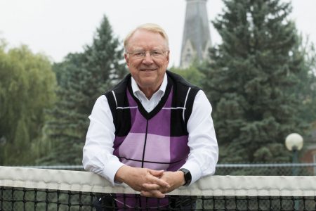 Fred Burke '70 at the tennis courts