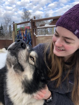 Lily Heinzel with an animal