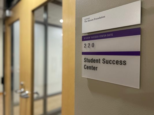 Student Success Center door sign