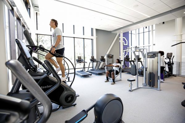 Students working out in the Turner Cardio Training area