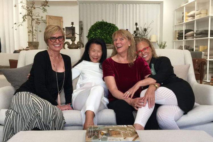 Cornell roomates Alice Ritter ’74, Linda Chin ’74, Maren Hansen ’74, and Marcia Radosevich ’74 (from left) gathered for a "playdate" in Santa Barbara, California, in 2017.