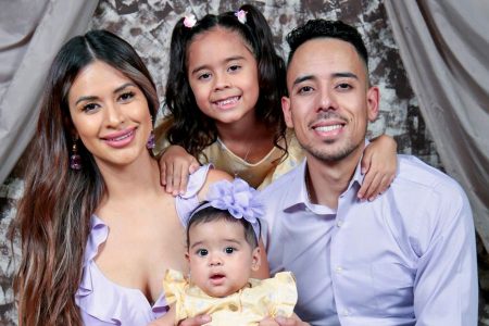 Diego Verdugo '12 and his wife and 2 young daughters