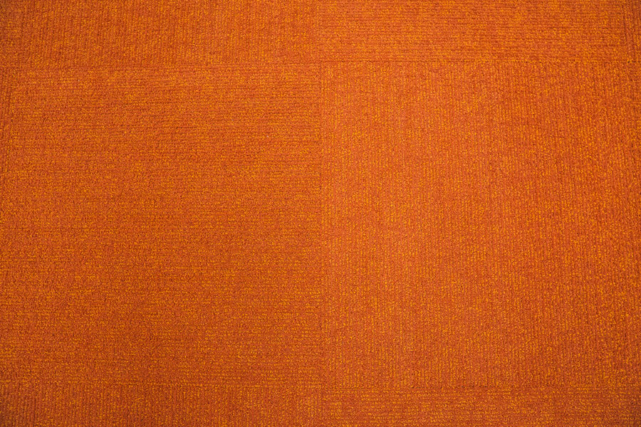 Orange Carpet pieces shown closeup