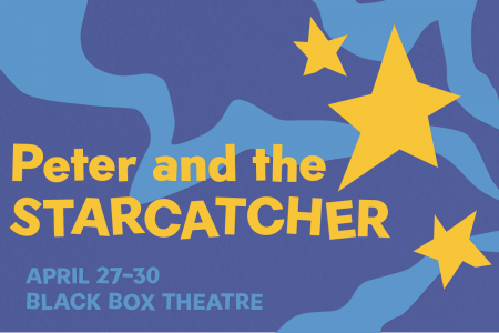 graphic with the words "Peter and the Starcatcher" April 27-30