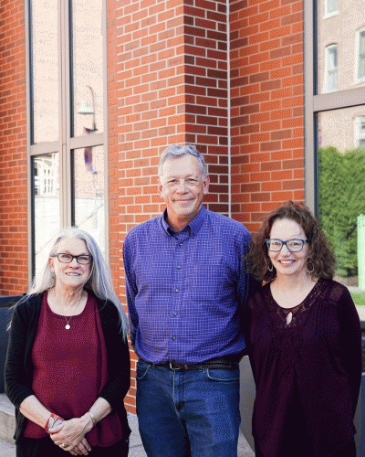 Professors Barbara Christie-Pope, Craig Tepper, and Michelle Mouton pictured