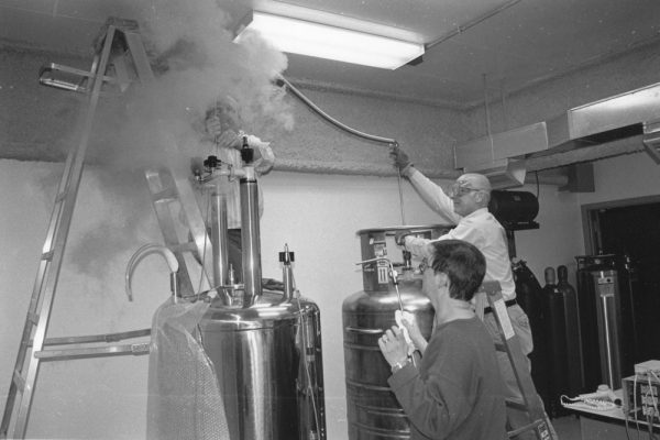 Addison Ault installing the 1994 NMR.