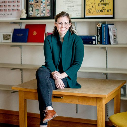 Assistant Professor of American Politics Megan Goldberg started teaching at Cornell College in 2019. Photo by Robyn Schwab Aaron ’07.