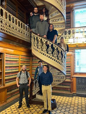 Students go to tour the Law Library in the Capitol building. Photo by Iowa Rep. J.D. Scholten,