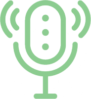 green microphone graphic