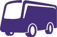 Purple bus icon